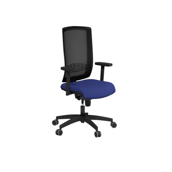 begin mesh high backrest black swivel chair with black nylon base tkms1e031