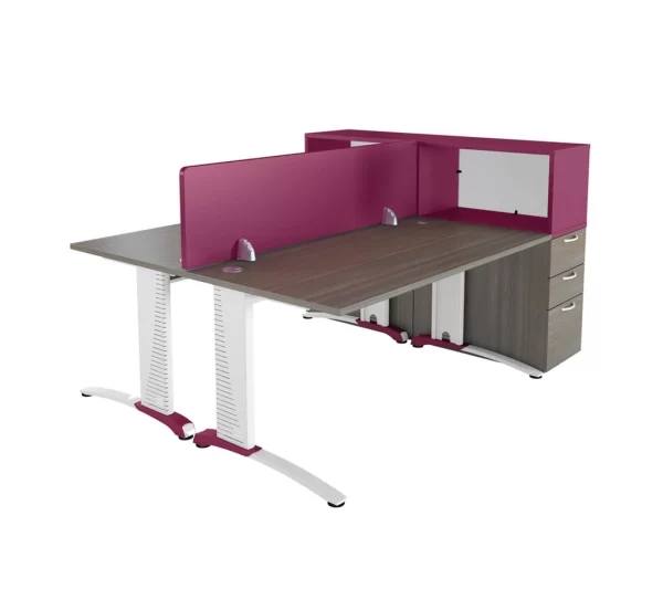 o2608 buronomic desk with removable front screen and pedestal